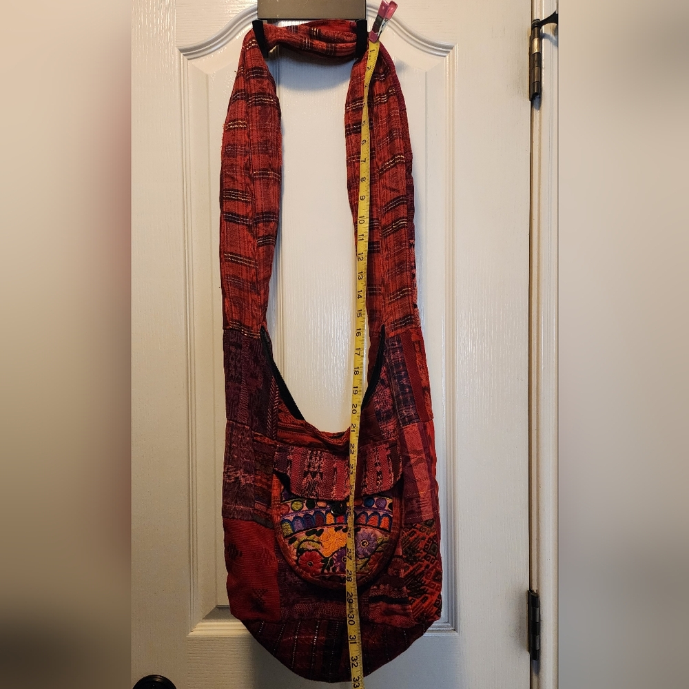 Red Patchwork Shoulder Bag - image 2